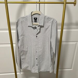 H&M Men's Black and White Checkered Shirt